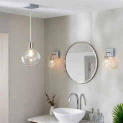 Dunelm Geometric Tile Bathroom Wall Light -Lighting Heaven 30789859 alt04