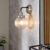 Dunelm Broden Ribbed Chrome Wall Light -Lighting Heaven 30789885