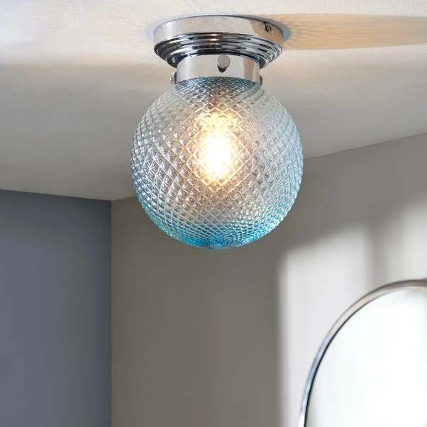 Dunelm Tropic Bathoom Faceted Sphere 1 Light Flush Ceiling Fitting 3 Dunelm Tropic Bathoom Faceted Sphere 1 Light Flush Ceiling Fitting