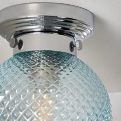 Dunelm Tropic Bathoom Faceted Sphere 1 Light Flush Ceiling Fitting 11 Dunelm Tropic Bathoom Faceted Sphere 1 Light Flush Ceiling Fitting -Lighting Heaven 30789913 alt03