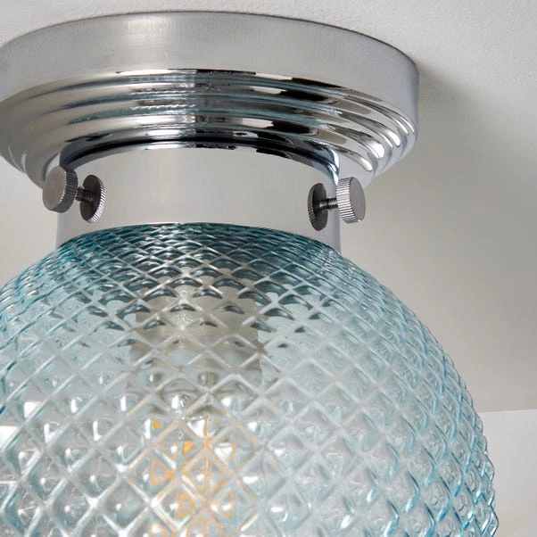 Dunelm Tropic Bathoom Faceted Sphere 1 Light Flush Ceiling Fitting 6 Dunelm Tropic Bathoom Faceted Sphere 1 Light Flush Ceiling Fitting - Image 4