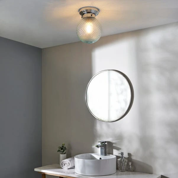 Dunelm Tropic Bathoom Faceted Sphere 1 Light Flush Ceiling Fitting 7 Dunelm Tropic Bathoom Faceted Sphere 1 Light Flush Ceiling Fitting - Image 5
