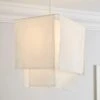 Dunelm Paksha Square Shade 30cm -Lighting Heaven 30796663