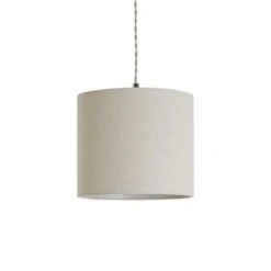 Dunelm Luna 20cm Drum Shade Natural -Lighting Heaven 30796677 alt02