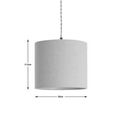 Dunelm Luna 20cm Drum Shade Natural -Lighting Heaven 30796677 alt03