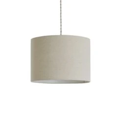 Dunelm Luna 28cm Drum Shade Natural -Lighting Heaven 30796678 alt02