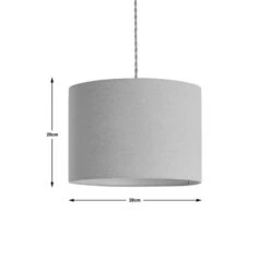 Dunelm Luna 28cm Drum Shade Natural -Lighting Heaven 30796678 alt03