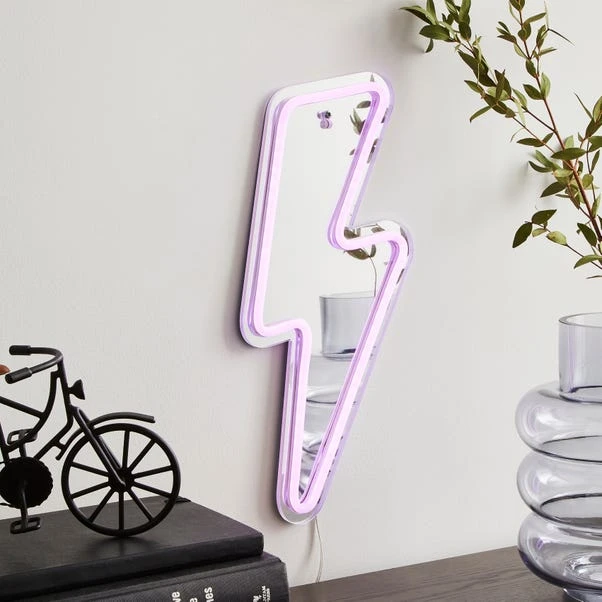 Dunelm Lightning Bolt Neon Sign 3 Dunelm Lightning Bolt Neon Sign