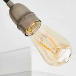 Dunelm Marsden 3 Light Semi Flush Ceiling Fitting, Black And Nickel -Lighting Heaven 30798587 alt02