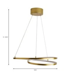 Dunelm Menton Integrated LED Swirl Ceiling Fitting -Lighting Heaven 30798594 alt05