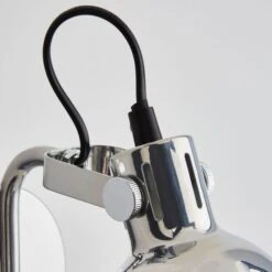 Dunelm Issac Chrome Effect Plug In Wall Light -Lighting Heaven 30798622 alt02