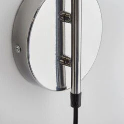Dunelm Issac Chrome Effect Plug In Wall Light -Lighting Heaven 30798622 alt03