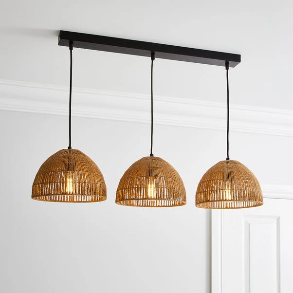 Dunelm Artisan Avery Natural 3 Light Diner Ceiling Fitting 3 Dunelm Artisan Avery Natural 3 Light Diner Ceiling Fitting