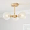 Dunelm Elodie 3 Light Semi Flush Ceiling Fitting 1 Dunelm Elodie 3 Light Semi Flush Ceiling Fitting -Lighting Heaven 30798647