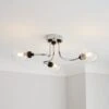 Dunelm Tanner 3 Light Semi Flush Ceiling Fitting -Lighting Heaven 30798650