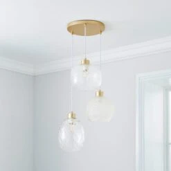 Dunelm Elodie Clear 3 Light Cluster Ceiling Fitting 8 Dunelm Elodie Clear 3 Light Cluster Ceiling Fitting -Lighting Heaven 30798658 alt01