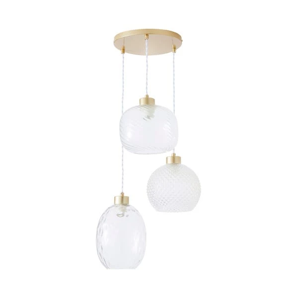 Dunelm Elodie Clear 3 Light Cluster Ceiling Fitting 6 Dunelm Elodie Clear 3 Light Cluster Ceiling Fitting - Image 4