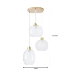 Dunelm Elodie Clear 3 Light Cluster Ceiling Fitting 11 Dunelm Elodie Clear 3 Light Cluster Ceiling Fitting -Lighting Heaven 30798658 alt05