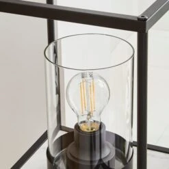 Dunelm Aiko Midi Shelved Floor Lamp Black And Faux Marble -Lighting Heaven 30802422 alt02