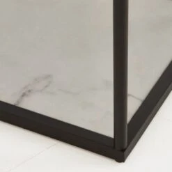 Dunelm Aiko Midi Shelved Floor Lamp Black And Faux Marble -Lighting Heaven 30802422 alt03