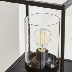 Dunelm Cole Midi Shelved Floor Lamp Black -Lighting Heaven 30802423 alt02