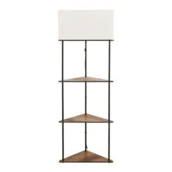 Dunelm Fulton Corner Shelved Floor Lamp Rustic Pine -Lighting Heaven 30802424 alt04