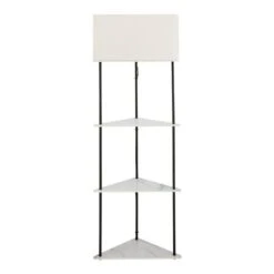 Dunelm Aiko Corner Shelved Floor Lamp Black And Faux Marble -Lighting Heaven 30802426 alt04