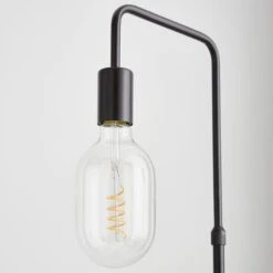 Dunelm Aubrey Exposed Bulb Floor Lamp With Table Black 11 Dunelm Aubrey Exposed Bulb Floor Lamp With Table Black -Lighting Heaven 30802433 alt03