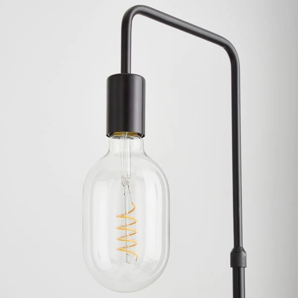 Dunelm Aubrey Exposed Bulb Floor Lamp With Table Black 6 Dunelm Aubrey Exposed Bulb Floor Lamp With Table Black - Image 4