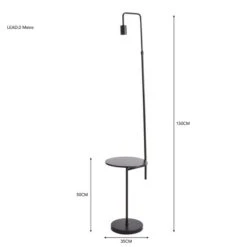 Dunelm Aubrey Exposed Bulb Floor Lamp With Table Black 13 Dunelm Aubrey Exposed Bulb Floor Lamp With Table Black -Lighting Heaven 30802433 alt05