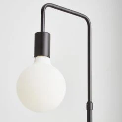 Dunelm Aubrey Exposed Bulb Floor Lamp With Table Black And Faux Marble 9 Dunelm Aubrey Exposed Bulb Floor Lamp With Table Black And Faux Marble -Lighting Heaven 30802434 alt02
