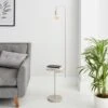 Dunelm Aubrey Exposed Bulb Floor Lamp With Table Grey -Lighting Heaven 30802435 alt01