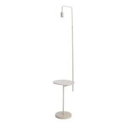 Dunelm Aubrey Exposed Bulb Floor Lamp With Table Grey -Lighting Heaven 30802435 alt04