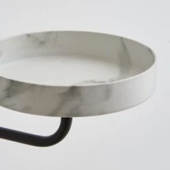 Dunelm Aubrey Exposed Bulb Shelf Wall Light Black And Faux Marble -Lighting Heaven 30802437 alt02