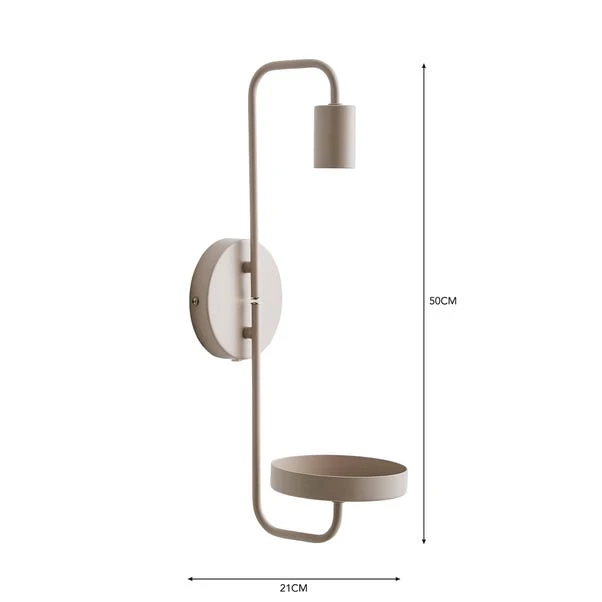 Dunelm Aubrey Exposed Bulb Shelf Wall Light 8 Dunelm Aubrey Exposed Bulb Shelf Wall Light - Image 6