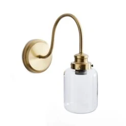 Natural History Museum Wall Light Clear And Brass -Lighting Heaven 30803341 alt03