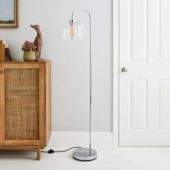 Dunelm Palazzo Clear Floor Lamp -Lighting Heaven 30808800 alt01