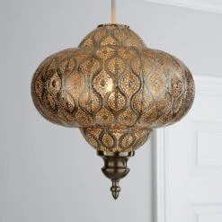 Dunelm Lucena Fretwork Silver Easy Fit Pendant