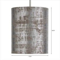 Dunelm Romano 18cm Cylinder Silver Lamp Shade -Lighting Heaven 30808834 alt05