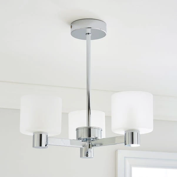 Dunelm Erin Frosted 3 Light Ceiling Fitting 4 Dunelm Erin Frosted 3 Light Ceiling Fitting - Image 2