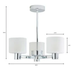 Dunelm Erin Frosted 3 Light Ceiling Fitting 13 Dunelm Erin Frosted 3 Light Ceiling Fitting -Lighting Heaven 30818153 alt05
