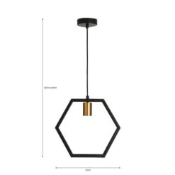 Dunelm Hexa 1 Light Ceiling Fitting -Lighting Heaven 30818432 alt07