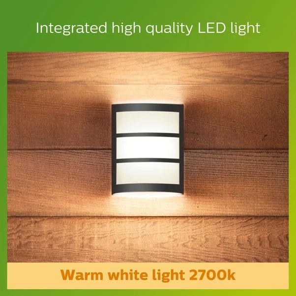 Philips Python Integrated LED Outdoor Wall Light, Warm White 7 Philips Python Integrated LED Outdoor Wall Light, Warm White - Image 5