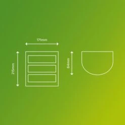 Philips Python Integrated LED Outdoor Wall Light, Cool White -Lighting Heaven 30838313 alt02