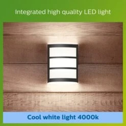 Philips Python Integrated LED Outdoor Wall Light, Cool White -Lighting Heaven 30838313 alt04