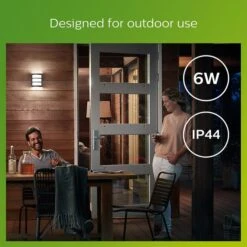 Philips Python Integrated LED Outdoor Wall Light, Cool White -Lighting Heaven 30838313 alt05